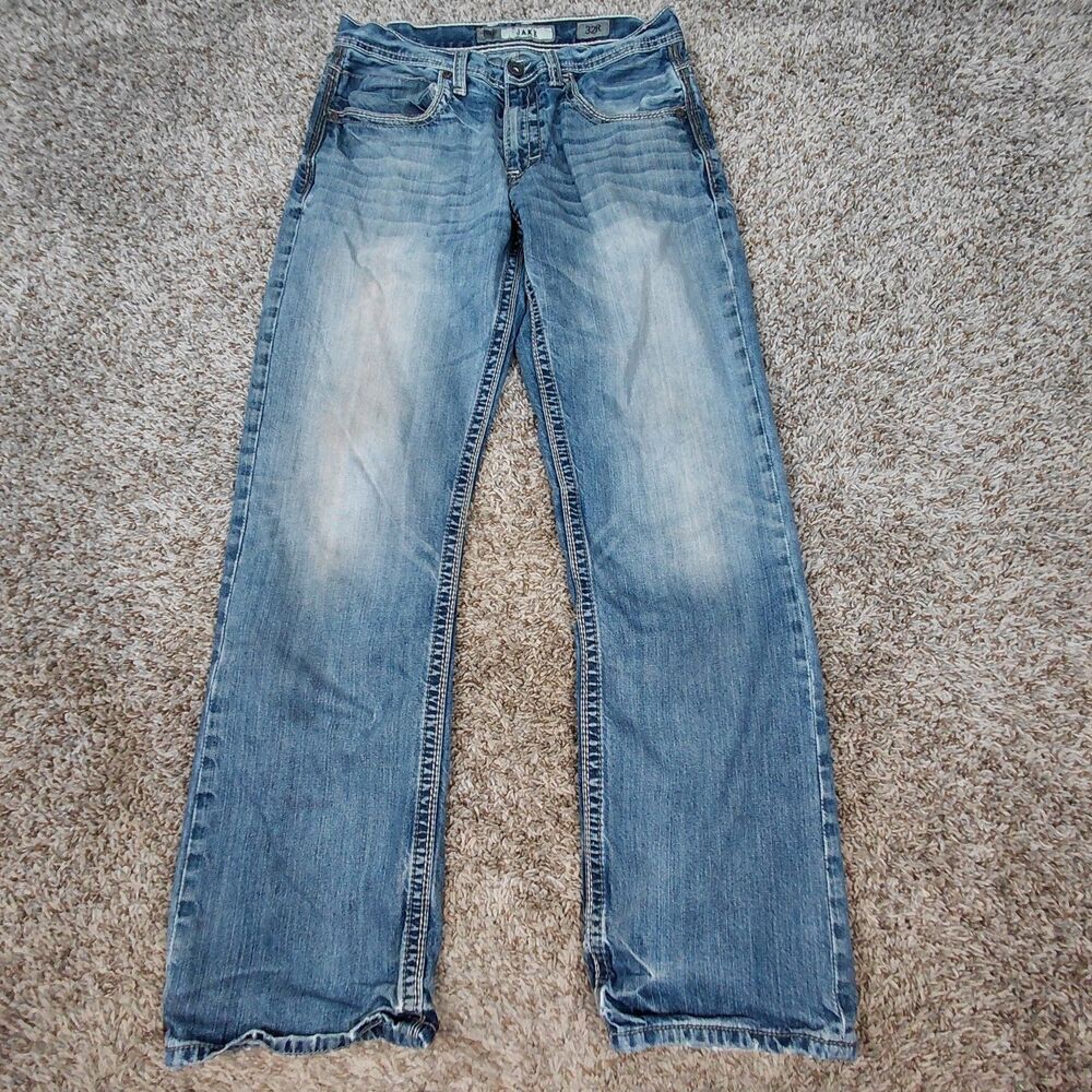 Buckle BKE Men’s Jake Bootleg Jeans 32R Blue Boot Cut Cowboy Denim